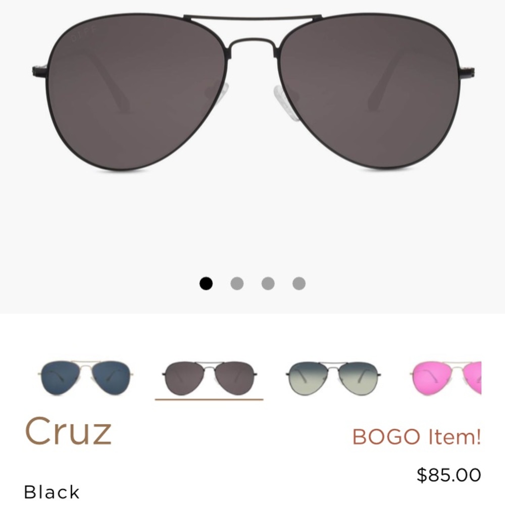 BRAND NEW DIFF Cruz Aviator Sunglasses